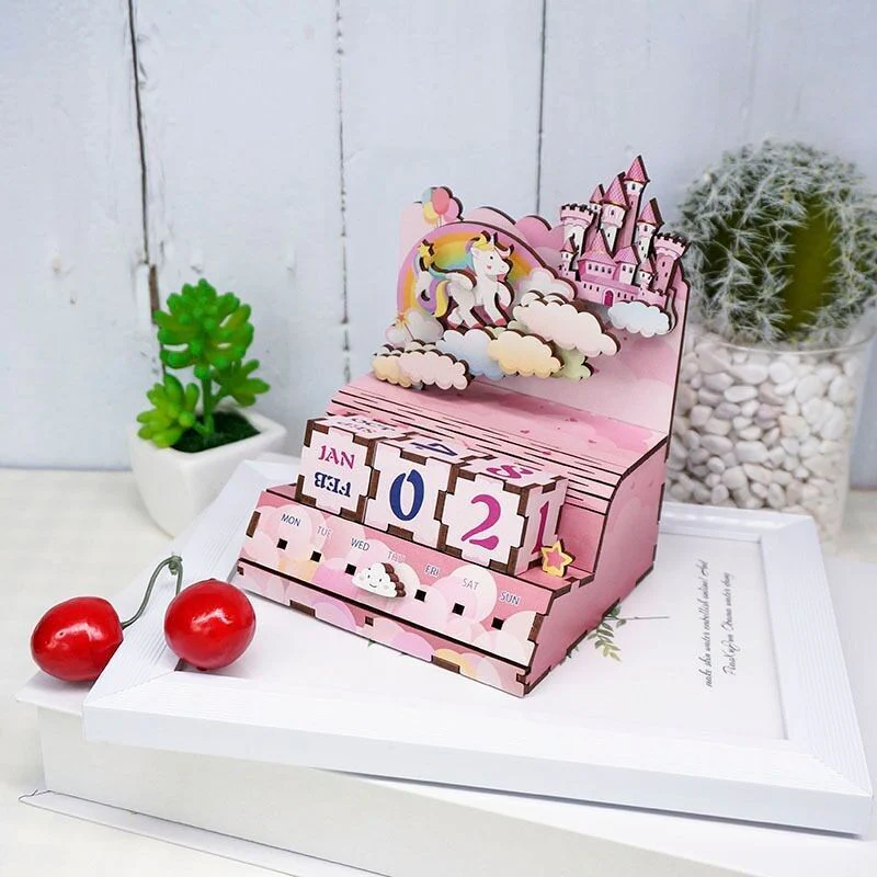 Calendrier de puzzle en bois bricolage, Château du bonheur – Image 2