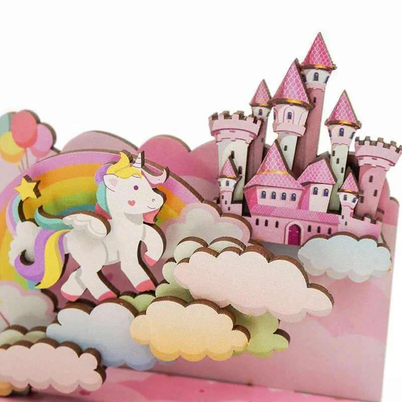 Calendrier de puzzle en bois bricolage, Château du bonheur – Image 3