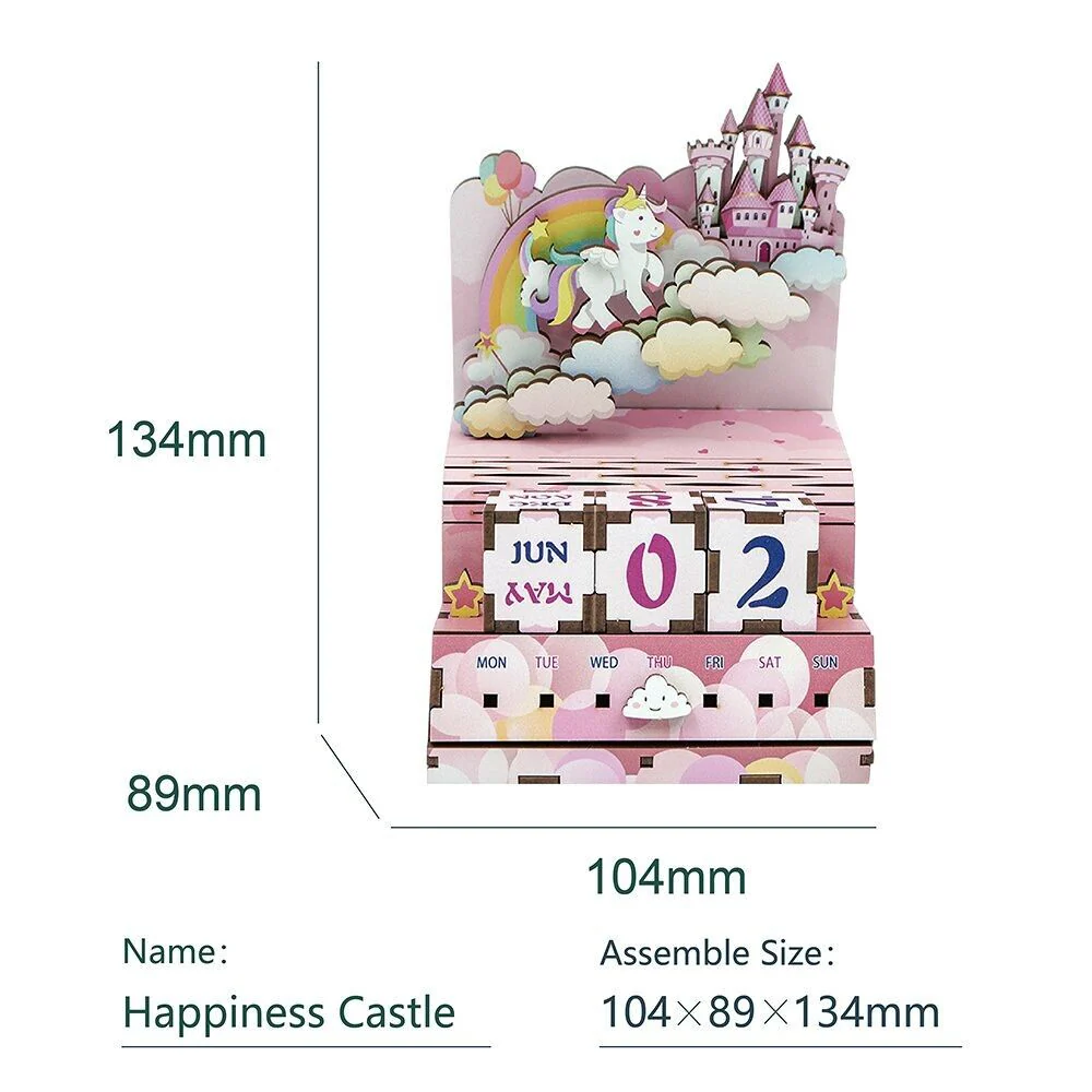 Calendrier de puzzle en bois bricolage, Château du bonheur – Image 4