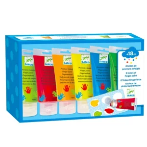 6 tubes de peinture à doigts