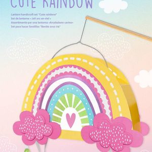 Kit de bricolage avec une jolie lanterne arc-en-ciel