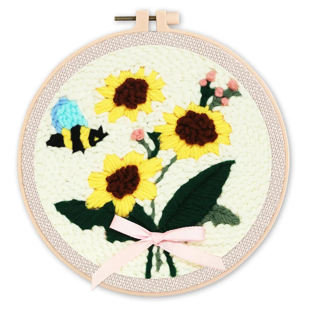 Kit Punch Needle DIY Fleurs et Abeille – Image 2