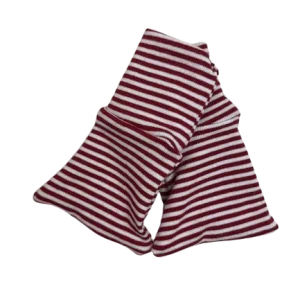 Mitaines rayées rouges et blanches