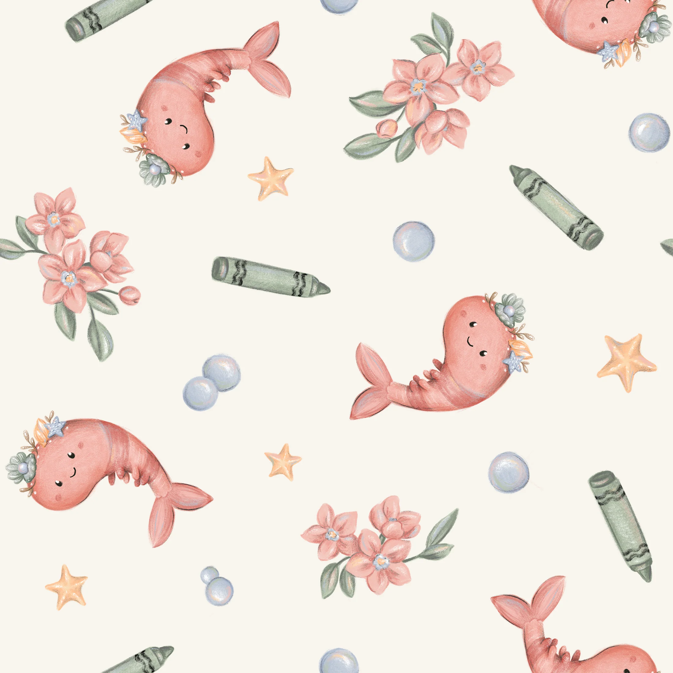 1 pièce évolutif à motifs de crevettes et crayons – Image 3