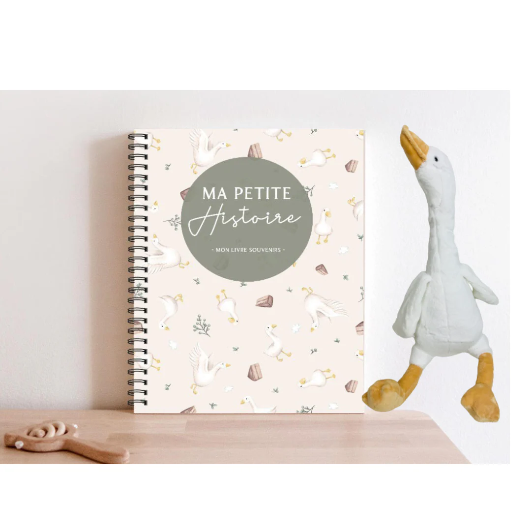 Duo Album ma petite histoire et peluche oie