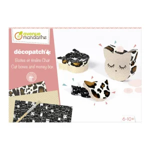 Coffret créatif Boîte et Tirelire Chat decopatch