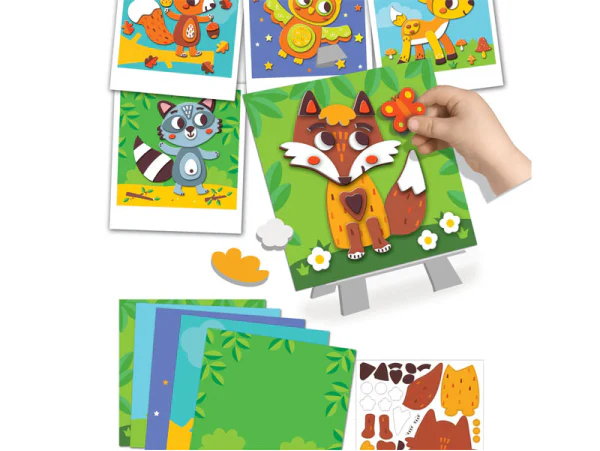 COFFRET CRÉATIF PORTRAITS EN RELIEF - ANIMAUX DE LA FORÊT Crealign – Image 2