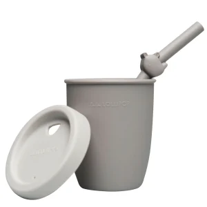 Ensemble gobelet et paille en silicone