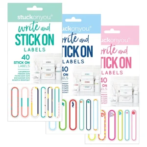 Étiquettes autocollantes écrivez et collez