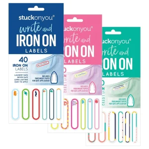 Étiquettes autocollantes écrivez et repassez