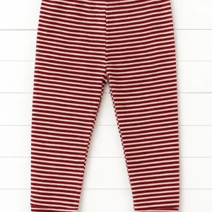 Legging en bambou rayé rouge