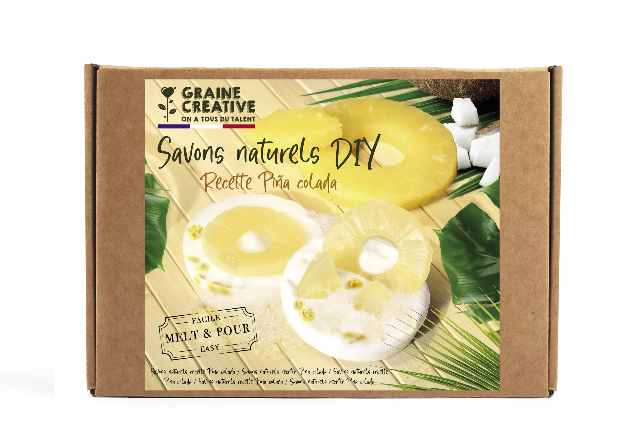 GRAINE CREATIVE Kit fabrication Savon Naturel Pina Colada