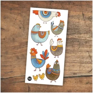 Tatouages temporaires - Pauline la poule