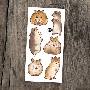 Tatouages temporaires - Pooky le hamster et ses amis